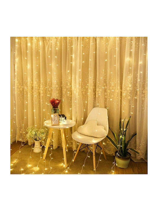 240 Lights LED 3m. Warm White type Curtain 1pcs