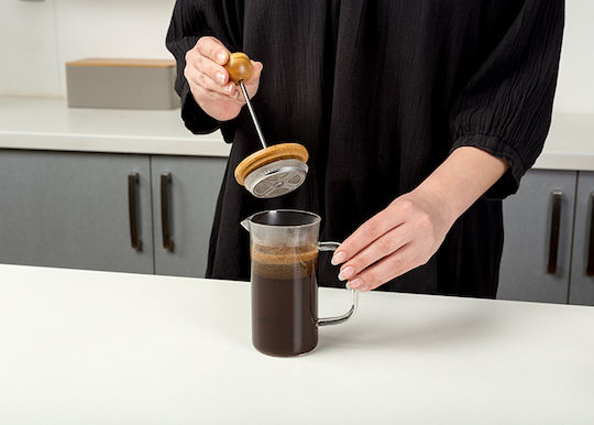 Nava Terrestrial Hand Filter Coffee Maker Stainless Steel Brown Coffee 600ml