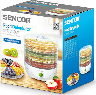 Sencor Food Dehydrator with 5 Shelves and Adjustable Temperature 35-80°C