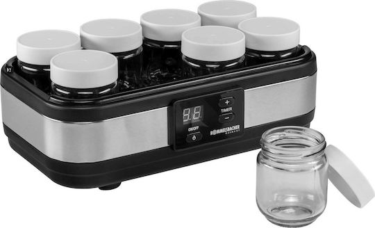 Rommelsbacher JG 40 Yogurt Maker with Jars and Digital Display 1.2lt Silver 40W