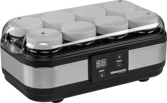 Rommelsbacher JG 40 Yogurt Maker with Jars and Digital Display 1.2lt Silver 40W