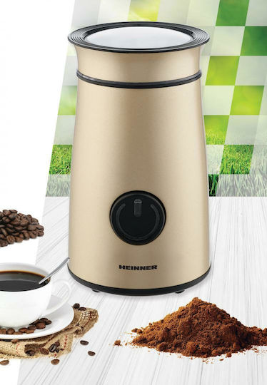 Heinner Râșniță electrică pentru cafea 150W cu capacitate de boabe 50gr Auriu