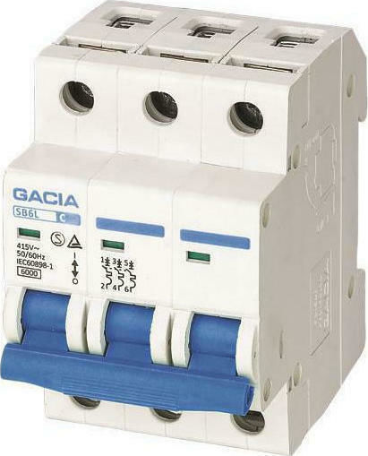 Eurolamp Αυτόματη Ασφάλεια 50A Τριπολική AC 500-43027