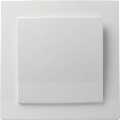 Geyer Nilson Recessed Electrical Lighting Wall Switch with Frame Basic White