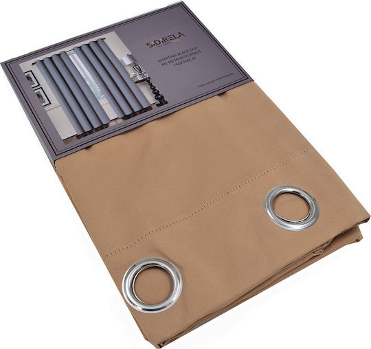 Sidirela Vorhang mit Grommet Beige 140x260cm
