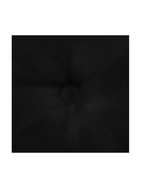 vidaXL Gartenstuhlkissen Mit Rückenlehne Schwarz 4Stück 120x50cm