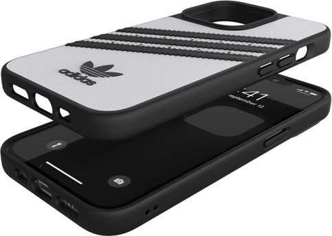 adidas Moulded Umschlag Rückseite Silikon White / Black (iPhone 13 Pro)