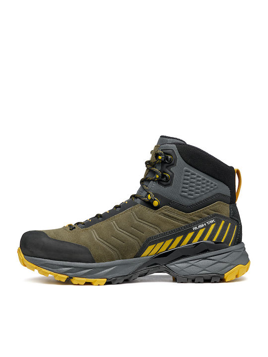 Scarpa Rush TRK GTX Ανδρικά Ορειβατικά Μποτάκια Αδιάβροχα με Μεμβράνη Gore-Tex Πράσινα