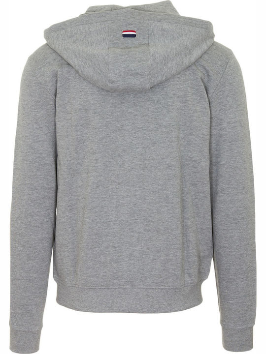 U.S. Polo Assn. Luke Herren Sweatshirt Jacke mit Kapuze und Taschen Gray