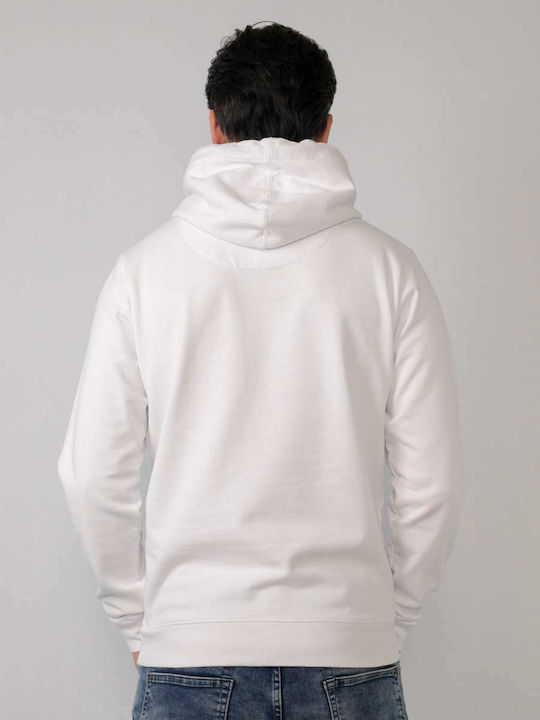 Petrol Industries Men's Sweatshirt with Hood and Pockets White