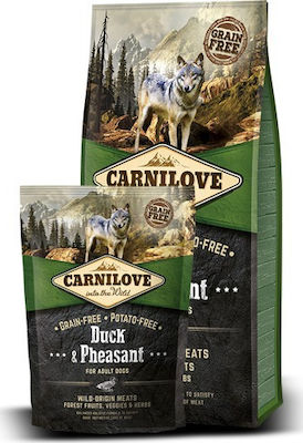 Carnilove Duck & Pheasant Adult 12kg Dry Food Grain Free for Adult Dogs with Duck and Poultry