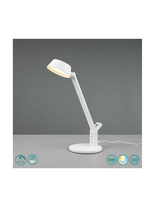 Trio Lighting Ava LED Φωτιστικό Γραφείου με Σπαστό Βραχίονα σε Λευκό Χρώμα