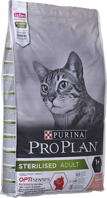 Purina Pro Plan Sterilised Adult Optisenses Trockenfutter für erwachsene kastrierte Katzen mit Lachs 10kg