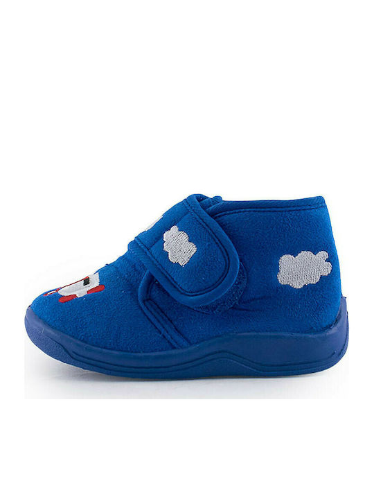 Love4shoes Kinderhausschuhe Stiefel Blau