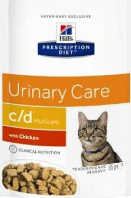 Hill's Prescription Diet Urinary Care c/d Multicare Υγρή Τροφή για Ενήλικες Γάτες σε Φακελάκι με Κοτόπουλο Διαίτης 85gr