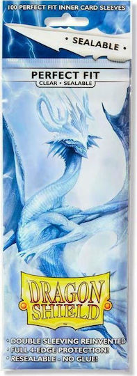 Dragon Shield Game Accessory Dragon Shield Perfect Fit Sealable Sleeves Clear 100τμχ ART13201