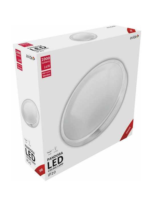 Avide ACLO38WW-24W-ALU Plafonieră 38buc LED