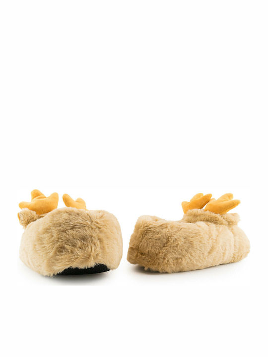 1222-0135 Heel Enclosed Men's Slipper Brown
