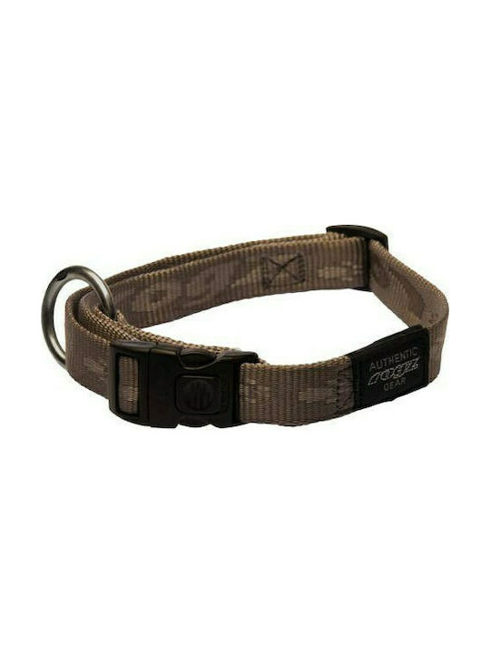 Rogz Alpinist Hundehalsband in Braun Farbe Kilimandscharo kleines golden gemustertes Halsband