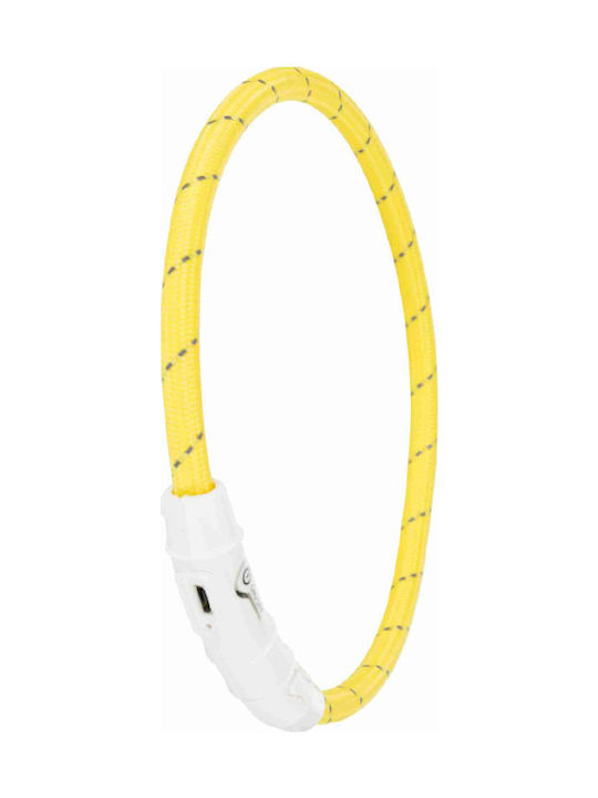 Trixie Luminous Dog Collar Illuminated In Yellow Colour Large/Extra Large 65cm/7mm Large / XLarge 7mm x 35cm