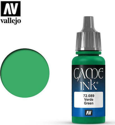 Acrylicos Vallejo Game Ink Model Making Paint Green 17ml 72.089