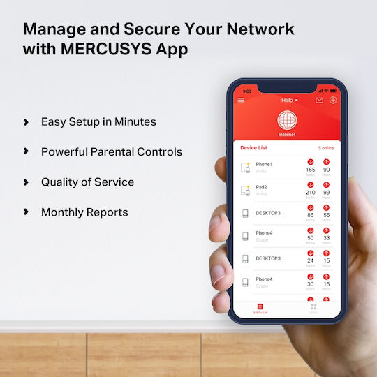 Mercusys H50G v1 WiFi Mesh Network Access Point Wi‑Fi 5 Dual Band (2.4 & 5GHz) in Triple KIt