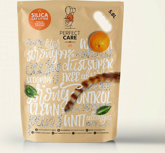 Perfect Care Silica Crystal Cat Litter with Scent Orange 5.8lt