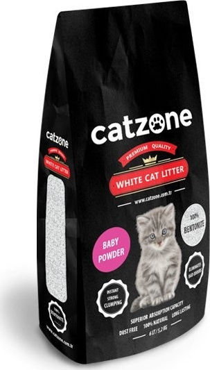 Catzone White Cat Litter Bentonite Cat Litter with Scent Lavender 5kg