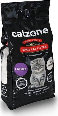 Catzone White Cat Litter Clumping Odour Control Cat Litter Lavender 5kg