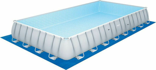 Bestway Piscină PVC 52.231lt Cu Cadru Metalic 956x488x132cm Gri