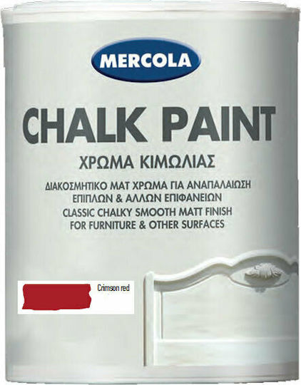 Mercola Chalk Paint Effect Colour Chalk Crimson Red 750ml