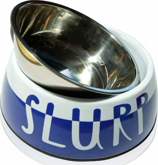Pet Interest Deluxe Slurp Πλαστικό Μπολ Φαγητού & Νερού για Σκύλο & Γάτα 2x 900ml σε Μπλε Χρώμα