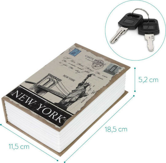 Navaris Book Safe with Lock Design New York