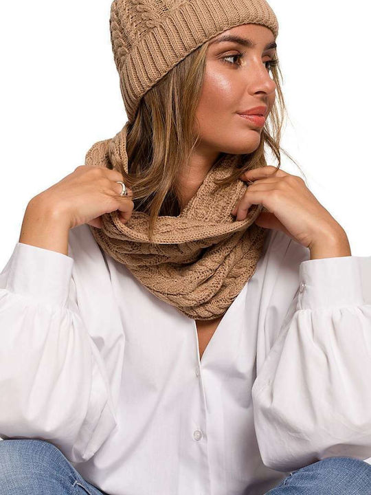 BeWear BK082 Γυναικείο Πλεκτό Κασκόλ Λαιμός Μπεζ