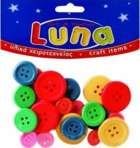 Luna Lemn Butoane 24buc