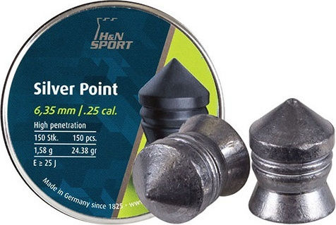 H&N Sport Silver Point 150pcs 6.35mm