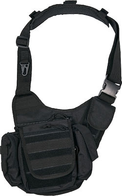 Mil-Tec Sling Bag Multifunction Στρατιωτικό Τσαντάκι Στήθους σε Μαύρο χρώμα