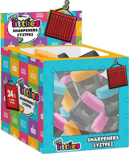 The Littlies Container Kunststoff Doppelt Anspitzer (Μiverse Farben) 1Stück