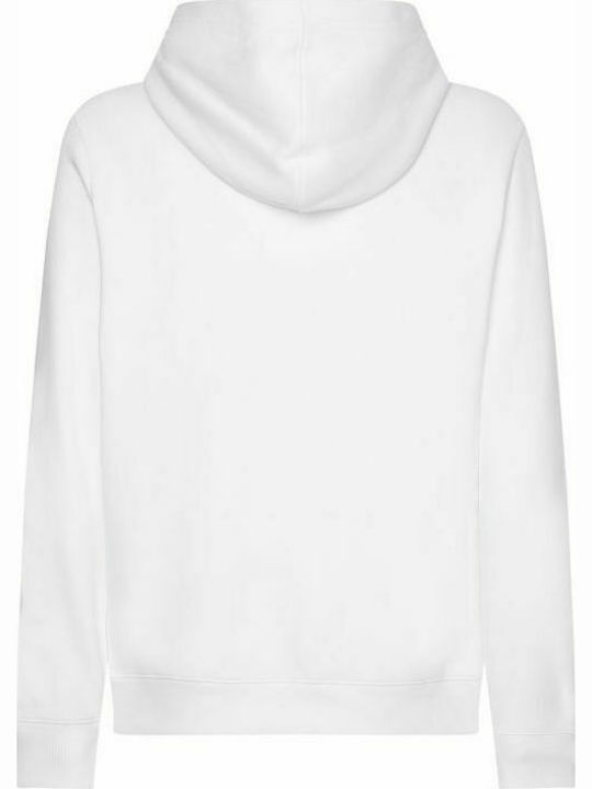 Calvin Klein Men's Sweatshirt with Hood and Pockets White