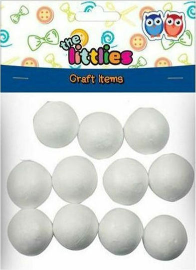 Luna Ball Crafting from Styrofoam White 8pcs