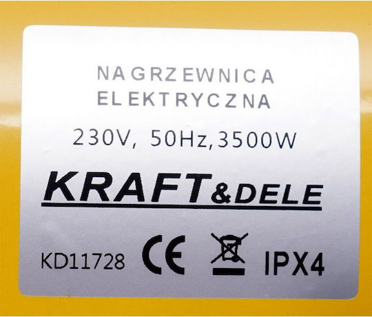 Kraft & Dele Βιομηχανικό Ηλεκτρικό Αερόθερμο 3.5kW