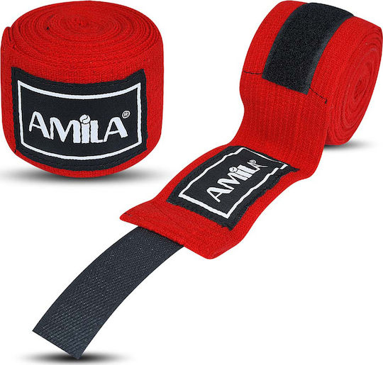 AMILA 32042 Benzi de mână pentru arte marțiale 3m Roșii