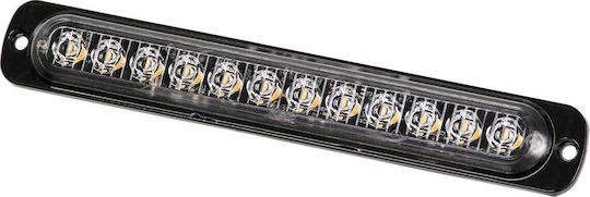 GloboStar Pro Series Waterproof Car Lightbar 10 Program Strobe Lighting Bar SMD 3030 LED 67cm - Orange