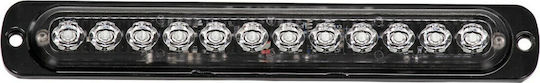GloboStar Pro Series Μπάρα Σήμανσης 10 Προγραμμάτων Φωτισμού Strobe SMD 3030 LED 12/24V - Μπλε