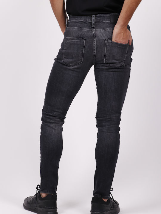 New Denim Herren Jeanshose in Slim Fit Schwarz