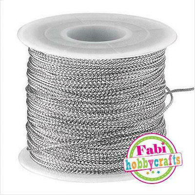 Fabi Metallic Silver Metallic Lace 1.5mm x 50m