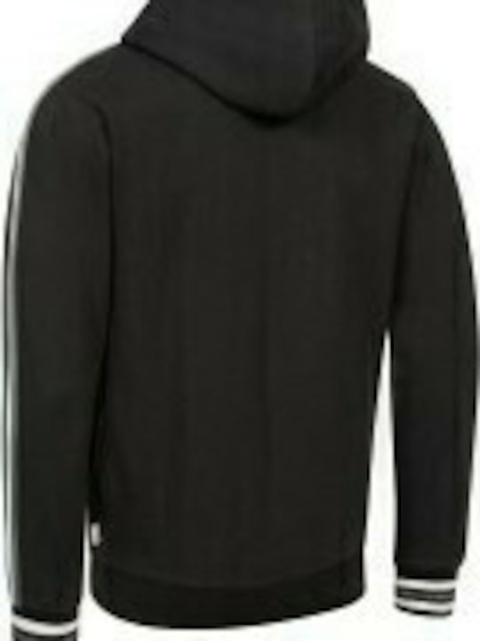 Lonsdale Ebford Men's Sweatshirt with Hood and Pockets Black