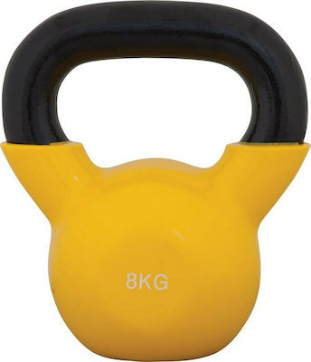 Amila Yellow Vinyl Kettlebell 8kg