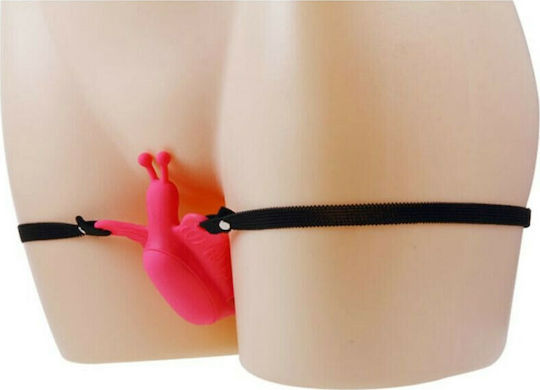 Baile Ultra Passionate Butterfly Harness With Remote Control Vibrator für Paare mit Fernbedienung 11cm Rosa