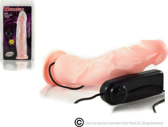 Baile Vibrating Cock Manual Vibration & Multi-direction Movement Realistic Vibrator 23cm Flesh